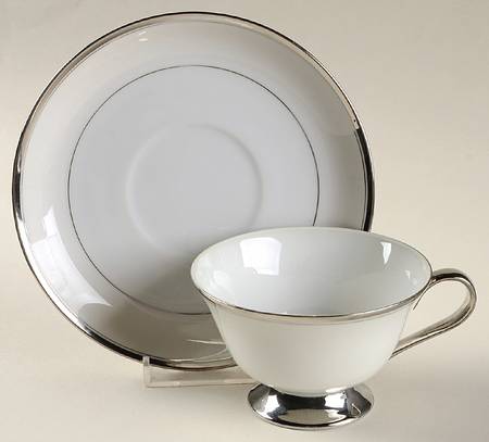 Wedding Bells Footed Cup & Saucer Set
