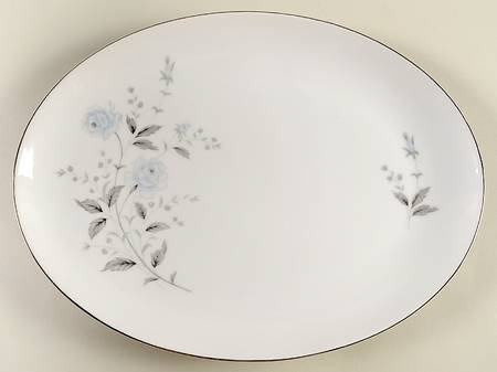 Blue Rose 12" Oval Serving Platter
