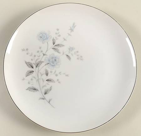 Blue Rose Luncheon Plate