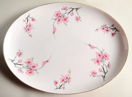 Cherry Blossom 16" Oval Serving Platter