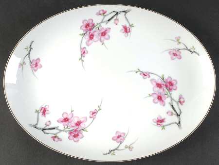 Cherry Blossom 12" Oval Serving Platter