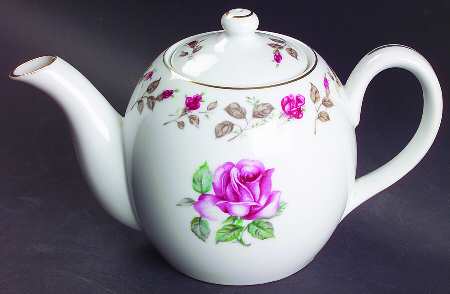 Moss Rose Teapot & Lid