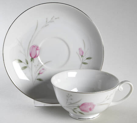 Sterling Rose Footed Cup & Saucer Set