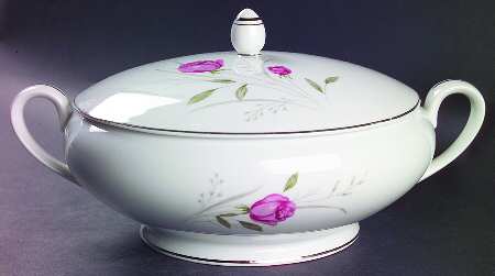 Sterling Rose Round Covered Vegetable