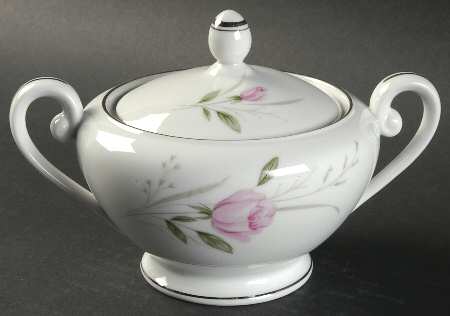 Sterling Rose Sugar Bowl & Lid
