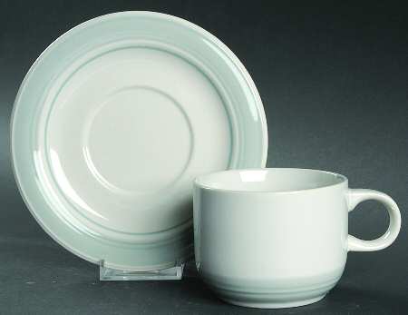 Blue Mist Flat Cup & Saucer Set