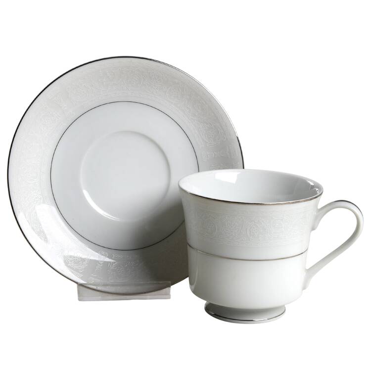 Demure Footed Cup & Saucer Set