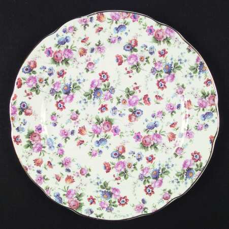 DORSET (CHEERY CHINTZ, GOLD TRIM) by Erphila