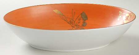 Persimmon 10" Oval Vegetable Bowl