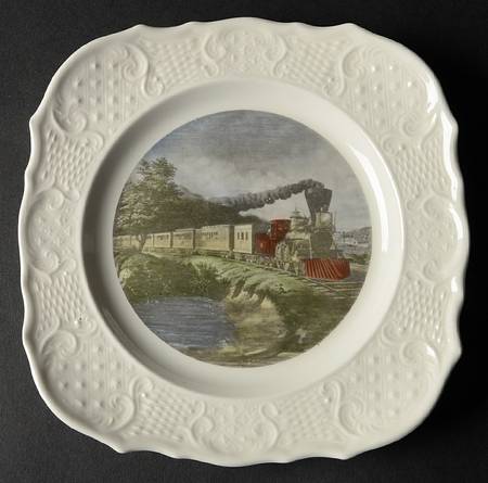 Currier & Ives Square Salad Plate