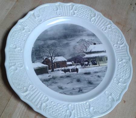 Currier & Ives Salad Plate