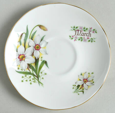 Flower of The Month Saucer for Footed Cup
