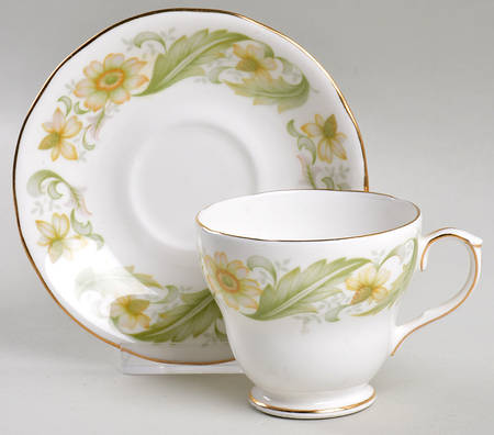 Greensleeves Footed Cup & Saucer Set