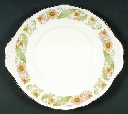 Greensleeves Handled Cake Plate