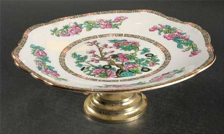 Indian Tree Footed Cake Plate