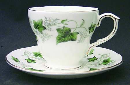 Ivy Footed Cup & Saucer Set by Duchess