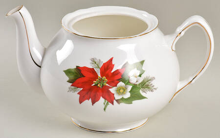 Poinsettia Teapot No Lid