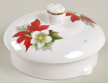 Poinsettia Lid for Teapot