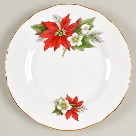 Poinsettia Bread & Butter Plate