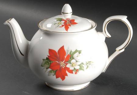 Poinsettia Teapot & Lid