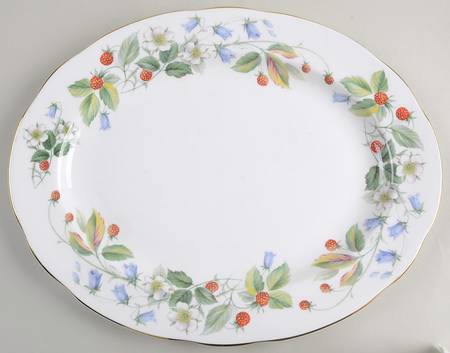 Strawberry Fields 13" Oval Serving Platter