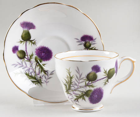 Thistle Footed Cup & Saucer Set