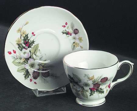 Winter Footed Cup & Saucer Set