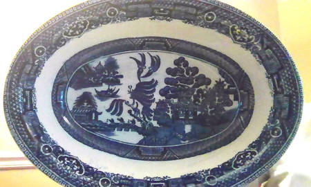 Willow Blue 9" Oval Vegetable Bowl