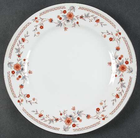 Copenhagen (Platinum, Rim) Salad Plate