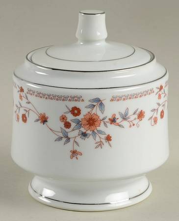Copenhagen (Platinum, Rim) Sugar Bowl & Lid