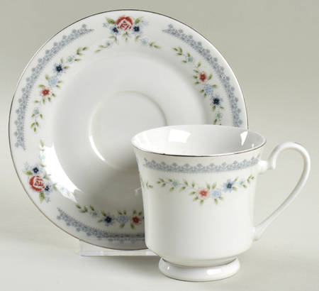 Melody (Rim, No Number) Footed Cup & Saucer Set