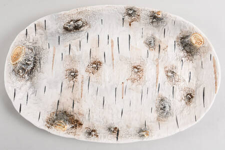 Birch Bark 16" Oval Serving Platter