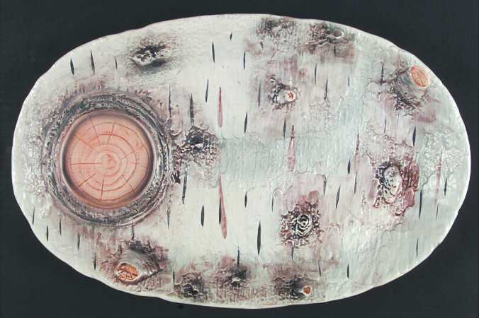 Birch Bark Chip Bowl/Plate for Chip & Dip Set