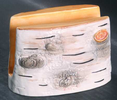 Birch Bark Napkin Holder by Department 56