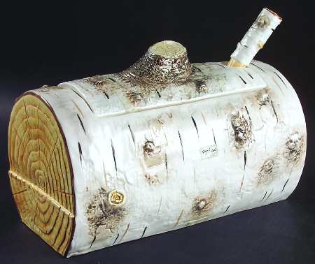 Birch Bark Tureen & Lid w/Ladle by Department 56