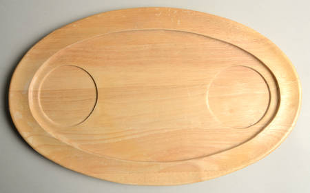 Umbrian Fruits Wood Hostess Tray-No Bowls