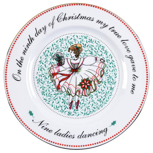 Twelve Days of Christmas Salad Plate by Domestications