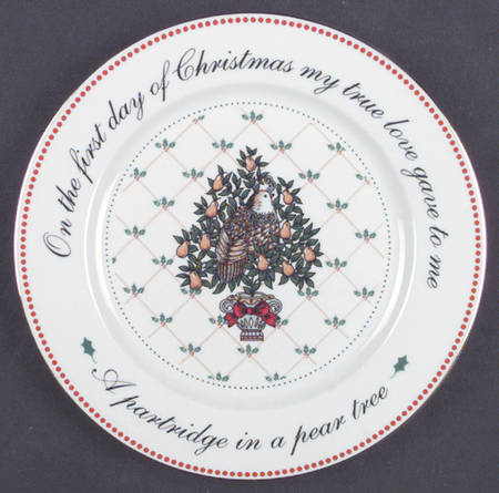 Twelve Days of Christmas Salad Plate by Domestications
