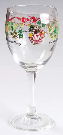 Twelve Days of Christmas 10 Oz Glassware Goblet by Domestications