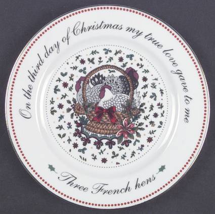 Twelve Days of Christmas Salad Plate by Domestications