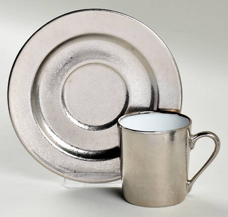 Carat Platine Flat Demitasse Cup & Saucer Set