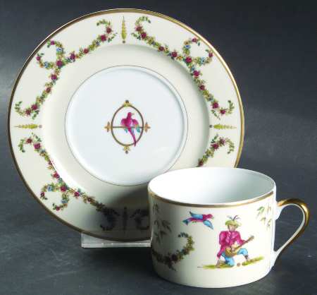 Songes du XVIII Flat Cup & Saucer Set