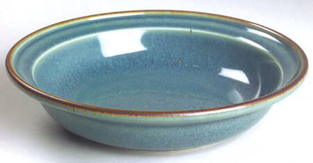 Teal Rim Soup Bowl