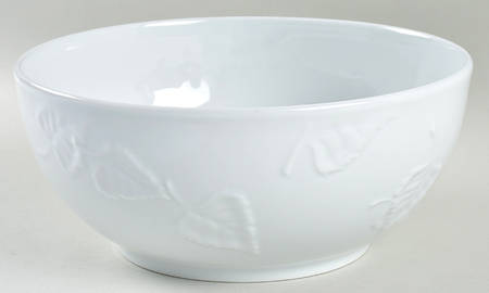 Promenade White 9" Salad Serving Bowl