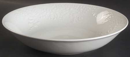 Promenade White 11" Large Salad Serving Bowl