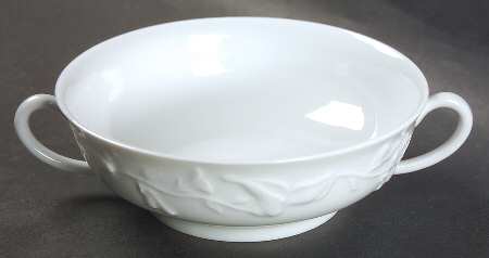 Promenade White Flat Cream Soup Bowl