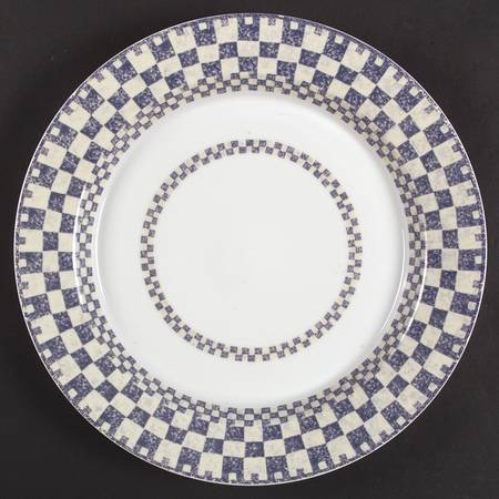 Checkar Blue 13" Chop Plate (Round Platter)