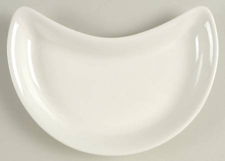 Tudor White Crescent Salad Plate