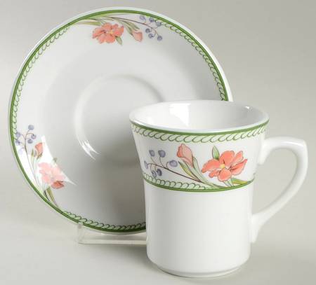Lugano Flat Cup & Saucer Set