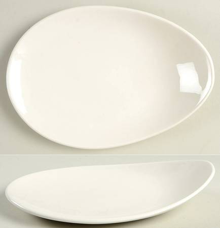 Geometrix White Small Teardrop Dish
